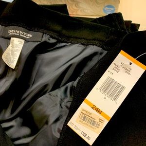 3 pairs size 24 Jones NY lined black dress pants